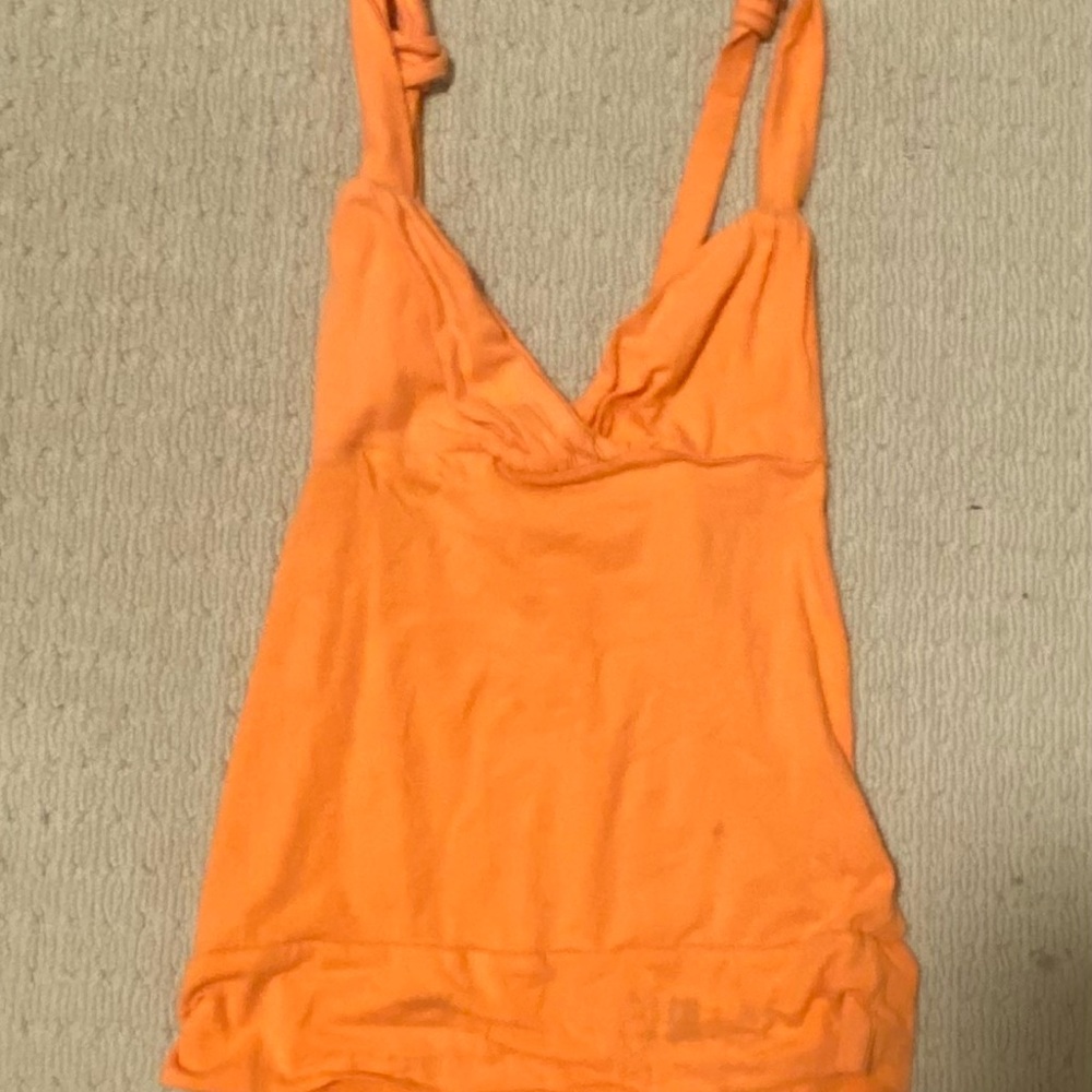 Orange Bustier Camisole Tank Top